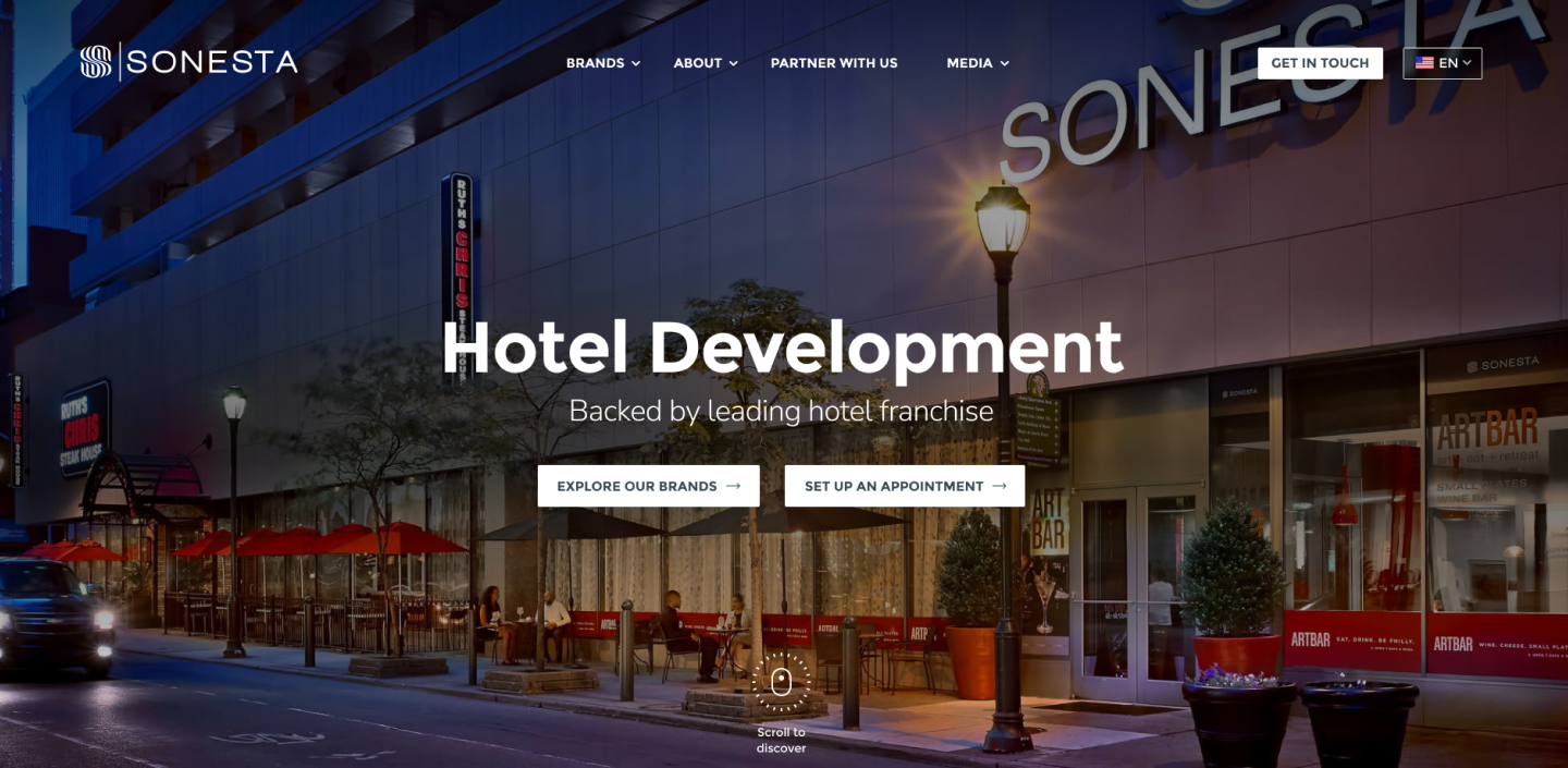 Sonesta Franchise web design success story